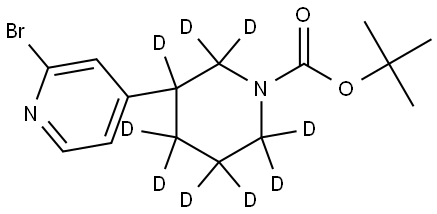 tert-butyl 3-(2-bromopyridin-4-yl)piperidine-1-carboxylate-2,2,3,4,4,5,5,6,6-d9 Struktur