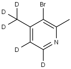 3-bromo-2-methyl-4-(methyl-d3)pyridine-5,6-d2 Struktur