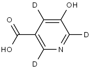 5-hydroxynicotinic-2,4,6-d3 acid Struktur