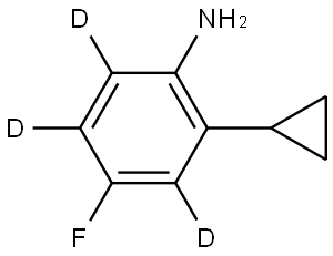 2-cyclopropyl-4-fluorobenzen-3,5,6-d3-amine Struktur