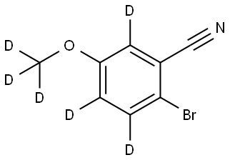 2-bromo-5-(methoxy-d3)benzonitrile-3,4,6-d3 Struktur