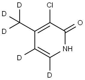 3-chloro-4-(methyl-d3)pyridin-5,6-d2-2-ol Struktur