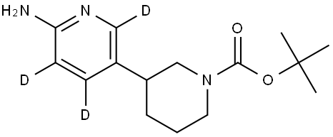 tert-butyl 3-(6-aminopyridin-3-yl-2,4,5-d3)piperidine-1-carboxylate Struktur