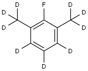 2-fluoro-1,3-bis(methyl-d3)benzene-4,5,6-d3 Struktur