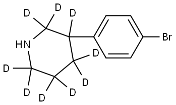 3-(4-bromophenyl)piperidine-2,2,3,4,4,5,5,6,6-d9 Struktur