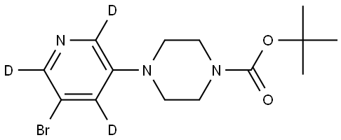 tert-butyl 4-(5-bromopyridin-3-yl-2,4,6-d3)piperazine-1-carboxylate Struktur