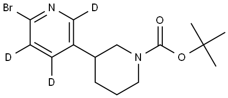 tert-butyl 3-(6-bromopyridin-3-yl-2,4,5-d3)piperidine-1-carboxylate Struktur