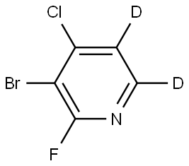 3-bromo-4-chloro-2-fluoropyridine-5,6-d2 Struktur