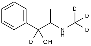 2-((methyl-d3)amino)-1-phenylpropan-1-d-1-ol Structure