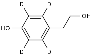 4-(2-hydroxyethyl)phen-2,3,5,6-d4-ol Struktur