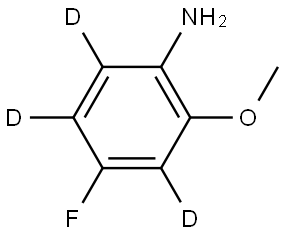 4-fluoro-2-methoxybenzen-3,5,6-d3-amine Struktur