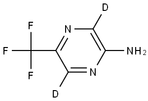 5-(trifluoromethyl)pyrazin-3,6-d2-2-amine Struktur