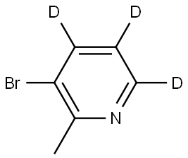 3-bromo-2-methylpyridine-4,5,6-d3 Struktur