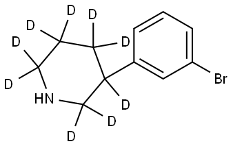 3-(3-bromophenyl)piperidine-2,2,3,4,4,5,5,6,6-d9 Struktur