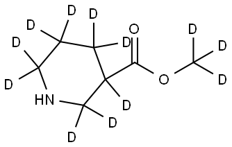 methyl-d3 piperidine-3-carboxylate-2,2,3,4,4,5,5,6,6-d9 Struktur