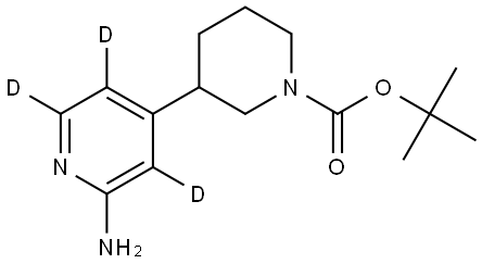 tert-butyl 3-(2-aminopyridin-4-yl-3,5,6-d3)piperidine-1-carboxylate Struktur