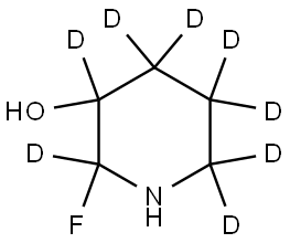 2-fluoropiperidin-2,3,4,4,5,5,6,6-d8-3-ol Struktur