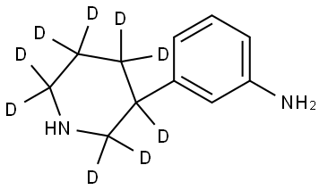 3-(piperidin-3-yl-2,2,3,4,4,5,5,6,6-d9)aniline Struktur