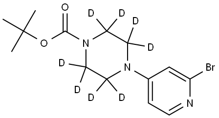 tert-butyl 4-(2-bromopyridin-4-yl)piperazine-1-carboxylate-2,2,3,3,5,5,6,6-d8 Struktur