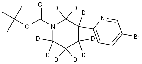 tert-butyl 3-(5-bromopyridin-2-yl)piperidine-1-carboxylate-2,2,3,4,4,5,5,6,6-d9 Struktur