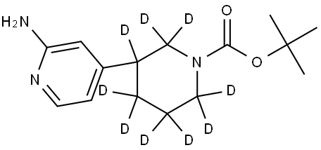 tert-butyl 3-(2-aminopyridin-4-yl)piperidine-1-carboxylate-2,2,3,4,4,5,5,6,6-d9 Struktur