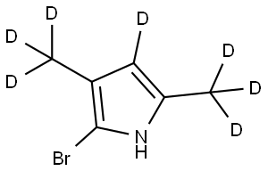 2-bromo-3,5-bis(methyl-d3)-1H-pyrrole-4-d Structure