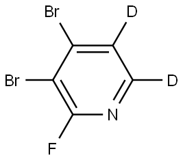 3,4-dibromo-2-fluoropyridine-5,6-d2 Struktur