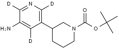 tert-butyl 3-(5-aminopyridin-3-yl-2,4,6-d3)piperidine-1-carboxylate Struktur