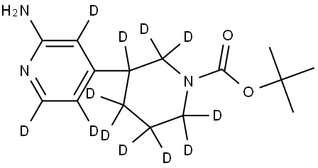 tert-butyl 3-(2-aminopyridin-4-yl-3,5,6-d3)piperidine-1-carboxylate-2,2,3,4,4,5,5,6,6-d9 Struktur