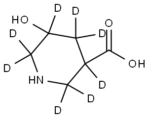 5-hydroxypiperidine-3-carboxylic-2,2,3,4,4,5,6,6-d8 acid Structure