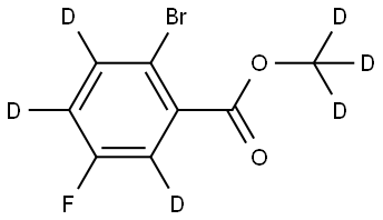 methyl-d3 2-bromo-5-fluorobenzoate-3,4,6-d3 Struktur