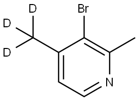 3-bromo-2-methyl-4-(methyl-d3)pyridine Struktur