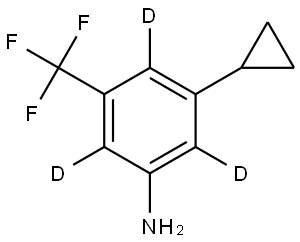 3-cyclopropyl-5-(trifluoromethyl)benzen-2,4,6-d3-amine Struktur