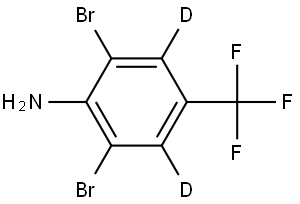 2,6-dibromo-4-(trifluoromethyl)benzen-3,5-d2-amine Struktur