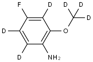 4-fluoro-2-(methoxy-d3)benzen-3,5,6-d3-amine Struktur