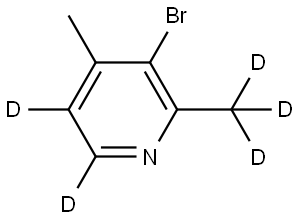 3-bromo-4-methyl-2-(methyl-d3)pyridine-5,6-d2 Struktur