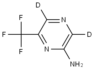 6-(trifluoromethyl)pyrazin-3,5-d2-2-amine Struktur