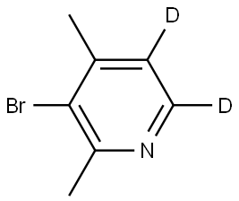 3-bromo-2,4-dimethylpyridine-5,6-d2 Struktur