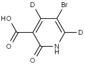 5-bromo-2-hydroxynicotinic-4,6-d2 acid Struktur