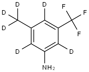 3-(methyl-d3)-5-(trifluoromethyl)benzen-2,4,6-d3-amine Struktur