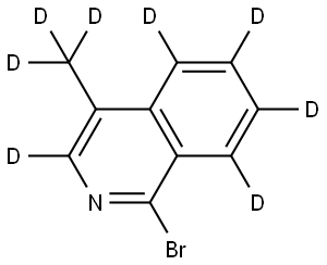 1-bromo-4-(methyl-d3)isoquinoline-3,5,6,7,8-d5 Struktur