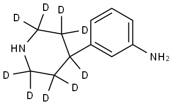 3-(piperidin-4-yl-2,2,3,3,4,5,5,6,6-d9)aniline Struktur