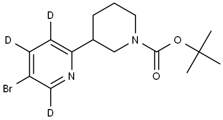 tert-butyl 3-(5-bromopyridin-2-yl-3,4,6-d3)piperidine-1-carboxylate Struktur