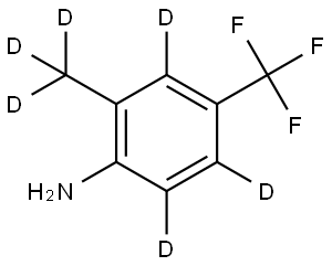 2-(methyl-d3)-4-(trifluoromethyl)benzen-3,5,6-d3-amine Struktur