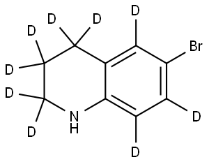 6-bromo-1,2,3,4-tetrahydroquinoline-2,2,3,3,4,4,5,7,8-d9 Struktur