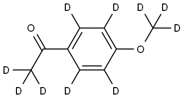 1-(4-(methoxy-d3)phenyl-2,3,5,6-d4)ethan-1-one-2,2,2-d3 Struktur