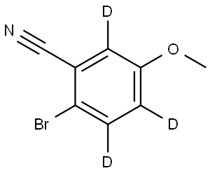 2-bromo-5-methoxybenzonitrile-3,4,6-d3 Struktur