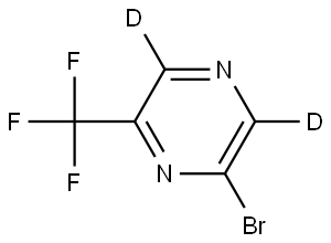 2-bromo-6-(trifluoromethyl)pyrazine-3,5-d2 Struktur