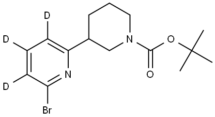 tert-butyl 3-(6-bromopyridin-2-yl-3,4,5-d3)piperidine-1-carboxylate Struktur