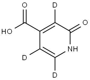 2-hydroxyisonicotinic-3,5,6-d3 acid Struktur